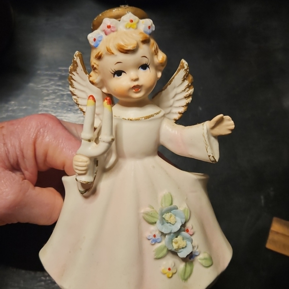 Napcoware Angel Figurine with Flowers